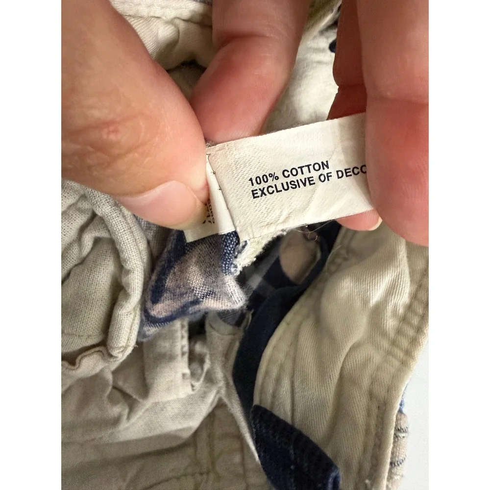 babyGap‎ Toddler Boys Patchwork Plaid Tropical Cargo Shorts Blue Green 3 Years